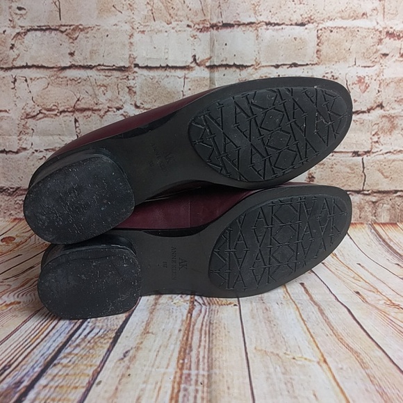 BURGUNDY ANNE KLEIN LOAFERS - Picture 4 of 4